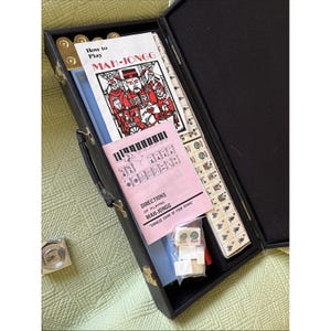 GRA MAHJONG 4 półki z pleksiglasu 160 białych (kolorowych) płytek 6 etui na jokery NOWOŚĆ zdjęcie 9