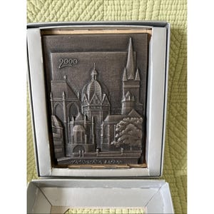 Buderus Karlskapelle Aachen 2000 Gjutjärnsreliefplakett German Kunstguss Boxed