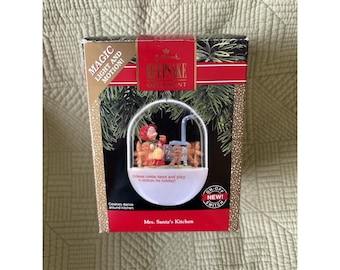 Vintage 1990 Hallmark Keepsake Mrs Santa's Kitchen Magic Christmas Ornament