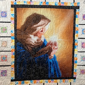Madonna and Child Religious Throw-Quilt