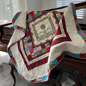 Friendship Tree Pieced Throw Quilt