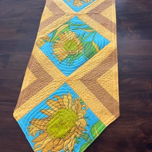 Sunflower Quilted Table runner