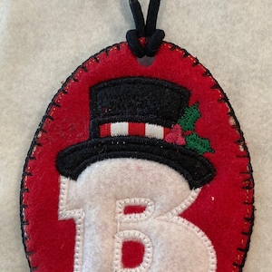 Christmas Letter Appliqué Ornaments