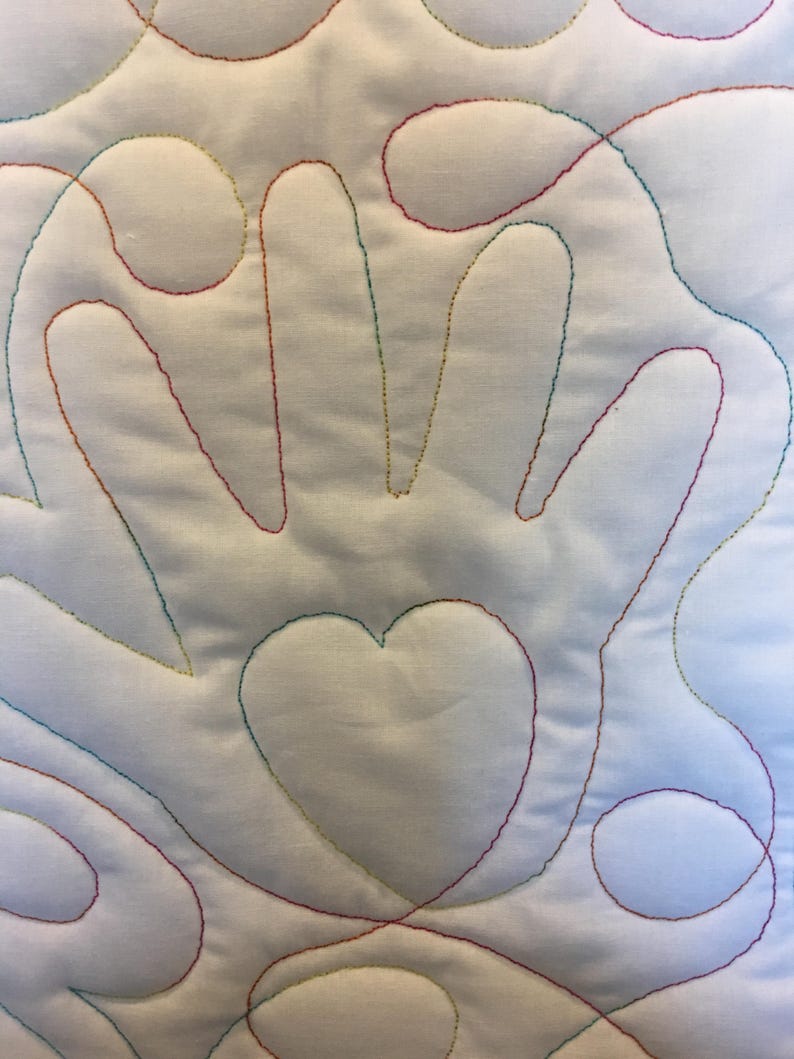 DIY No Sew Hand Print Quilt Kit Etsy