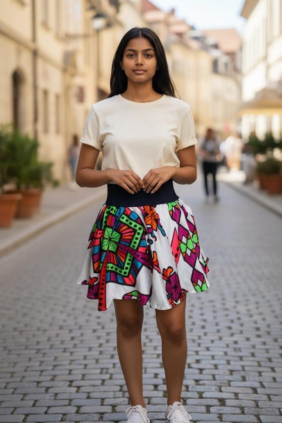 Handmade White Paruma Skirt