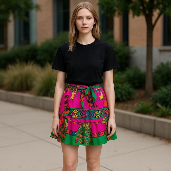 Fucsia Paruma Tier Skirt