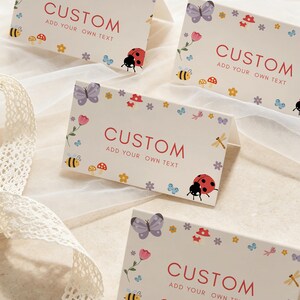 Little Love Bug Birthday Party Bundle, Editable Canva Templates, Vintage Ladybug Girl 1st Birthday Invite Suite, Digital Download image 11