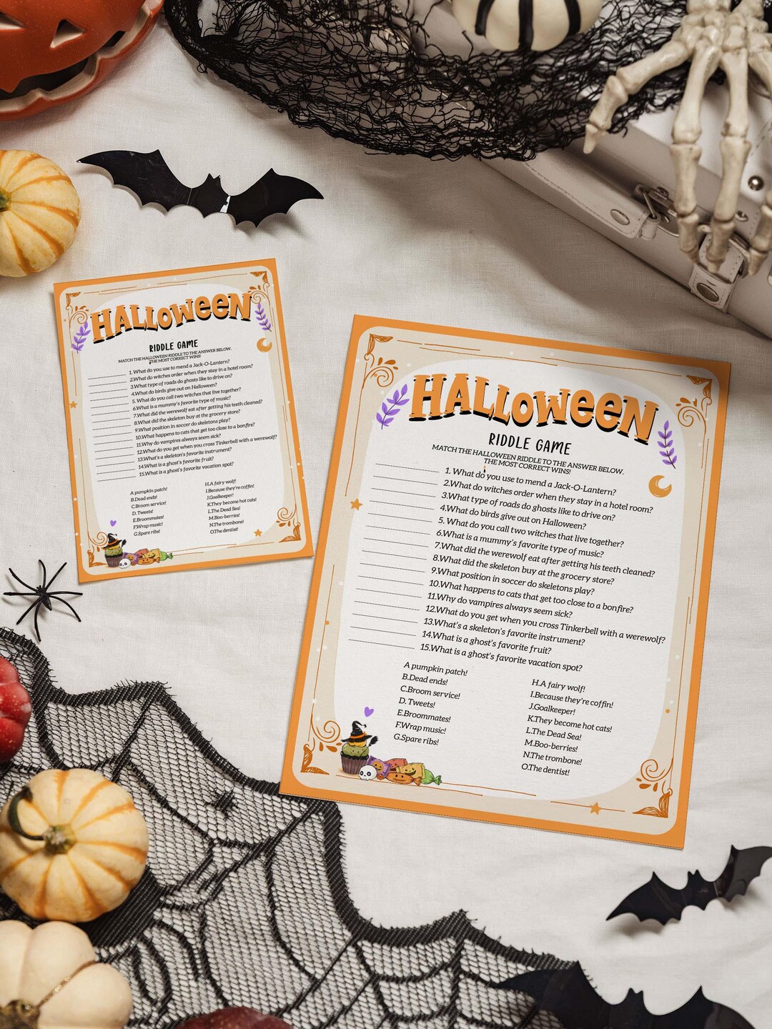 Halloween Party Games Halloween RIDDLE Game Activity for Adult Party ...