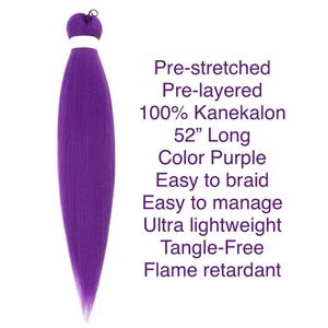 Rumi K Pop Demon Hunters Huntrix Purple Braiding Braid Hair, Rumi-inspired Wig, Dutch Braid Ponytail, Dragon Braid, Wig + VIDEO TUTORIAL