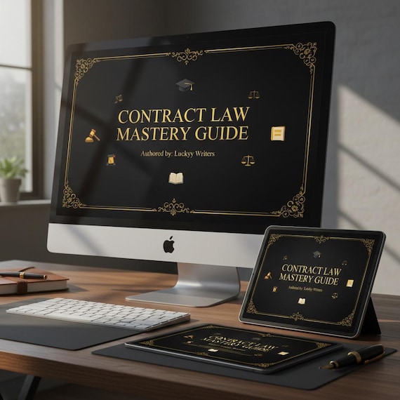 Contract Law Mastery Guide – 20-Page LLB & LLM Study Bundle | Tutor-Style