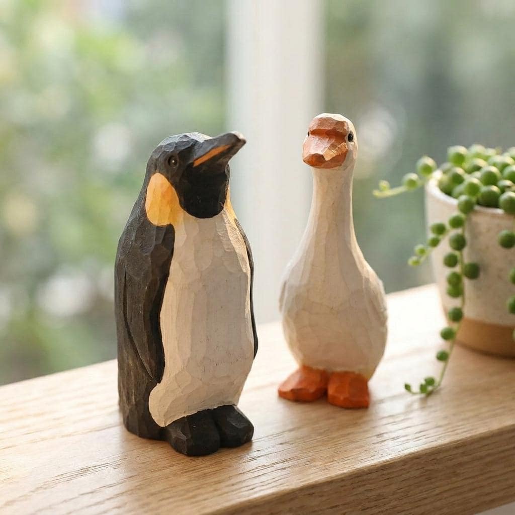Penguin wood carving - Etsy 日本