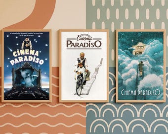Cinema Paradiso – Klassisches Filmposter zum digitalen Download | Hochwertiger Leinwanddruck | Vintage-Filmposter | Kunstposter zum Verschenken (ungerahmt)