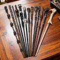Handmade Wizard Wand Magic Wand Cosplay Prop Wooden Magic Stick Fantasy Wizard Costume Accessory Gift for Wizard Fans Role Play Collectible product logo
