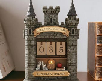 Custom Wooden Library Sign, Book Counter Display, Reading Progress Tracker, Gift for Book Lovers, Desk Decor, Personalized Books 2025,