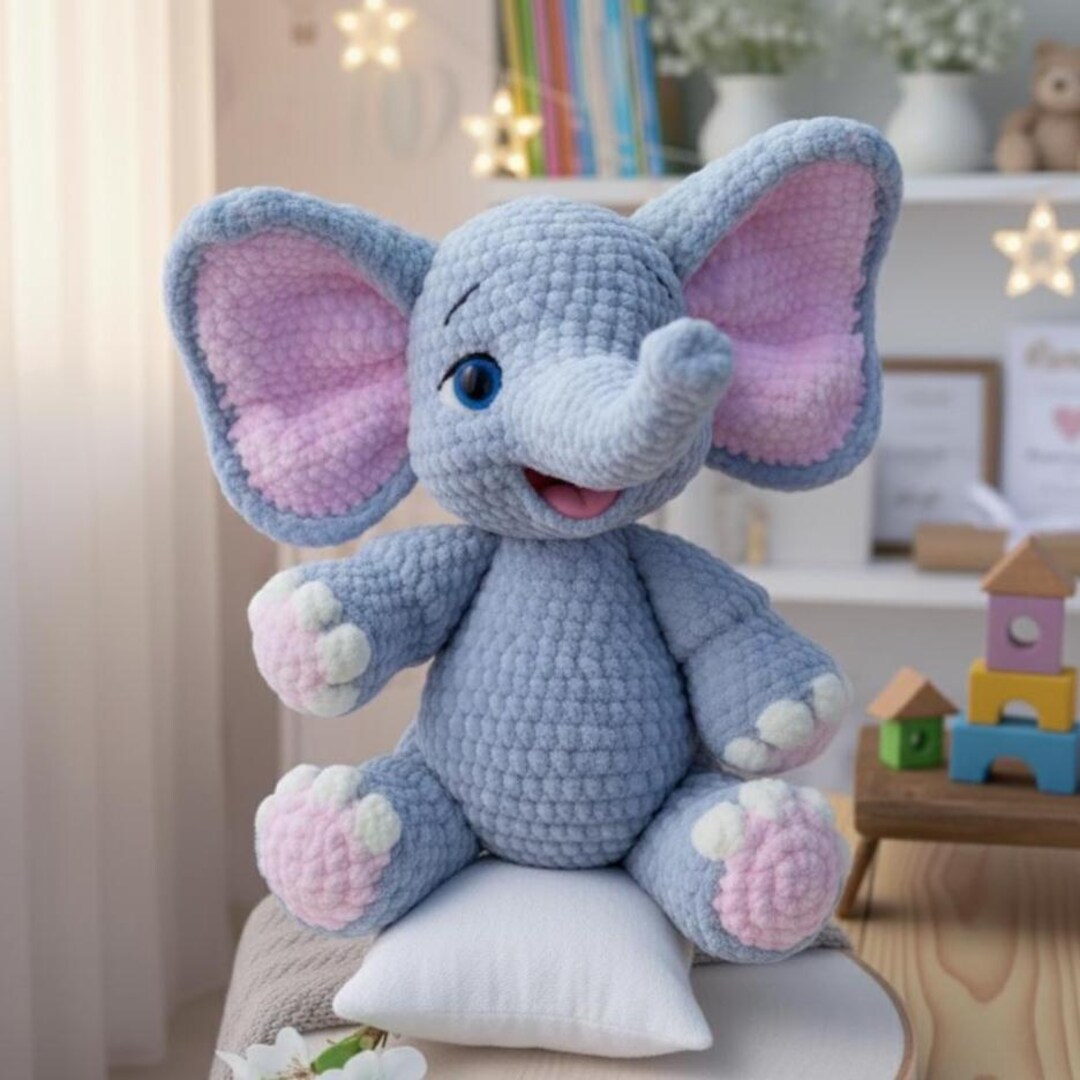 Elephant Crochet Pattern: Amigurumi Plush Toy PDF Tutorial - Etsy