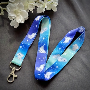 Space Bunny Lanyard with Celestial Circles
