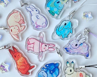 Planetary Bunny Charm Blind Bag: Celestial Rabbit Keychain & Phone Charm Space Accessory