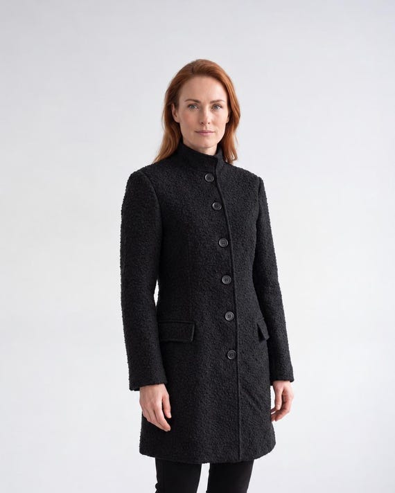 Women's Casentino Cashmere Coat | Elegant Handmade Outerwear | Fine Wool and Cashmere | Exclusive 3-Piece Collection