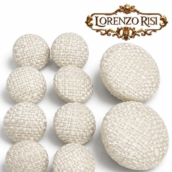 100% Luxury Woven Silk Buttons – Elegant, Tailored – Button Set – Lorenzo Risi Atelier