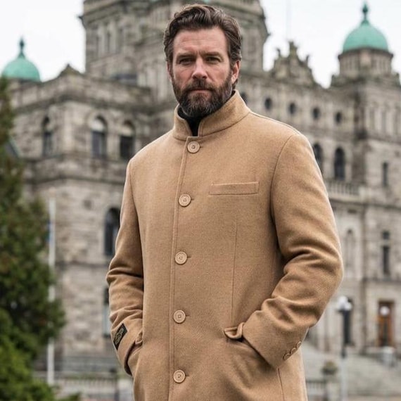 Men's Handmade Shetland Wool Coat