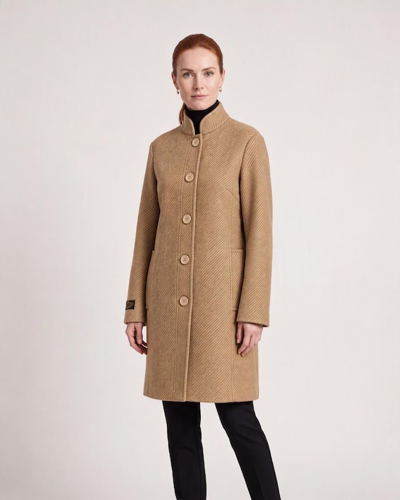 Women's Handmade Shetland Wool Coat