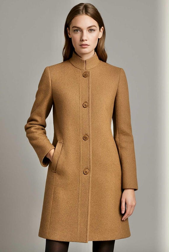 Women's Handmade Shetland Wool Coat