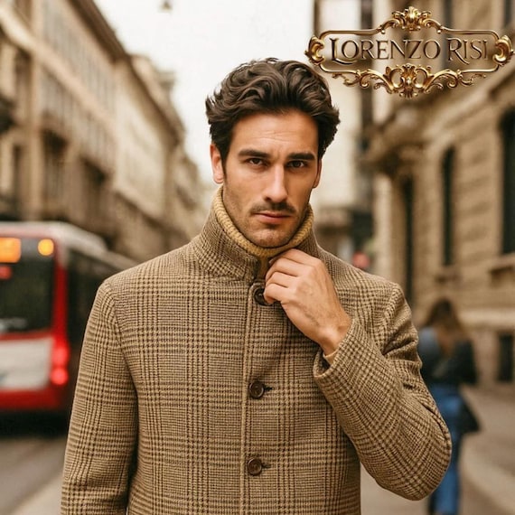 Handmade Prince of Wales Wool Coat