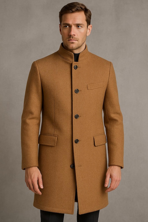 Men's Handmade Shetland Wool Coat