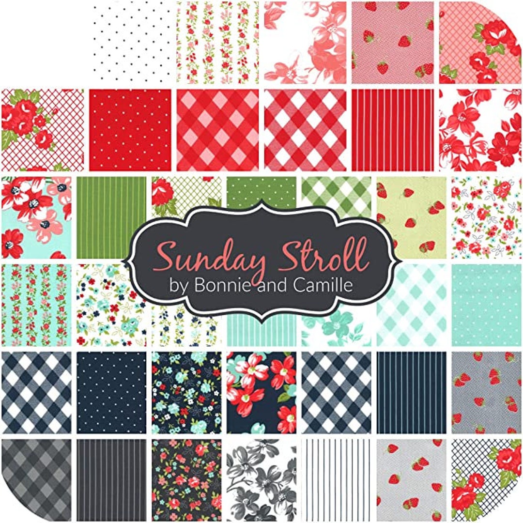 Sunday Stroll Honey Bun by Bonnie and Camille 1.5 Strips 40 Cuts - Etsy