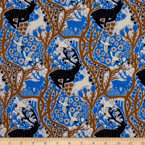 Onward in Blueberry -- 1/2 yd