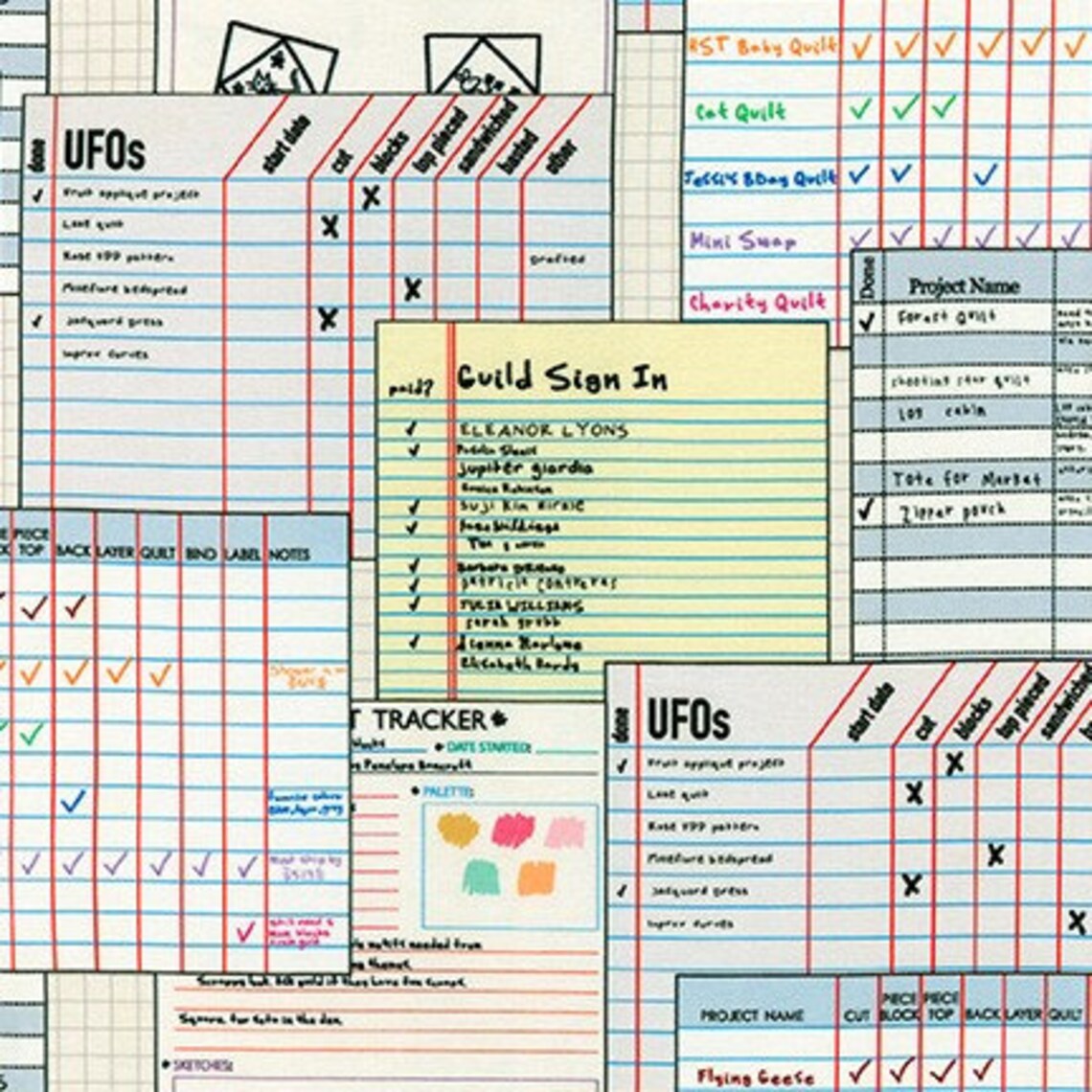 Out of Print List From Robert Kaufman 1/2 YD | Etsy