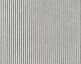 Tissés classiques noirs teints en fil Essex - 1/2 yard