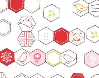 Sew Stitchy Hexagons by Aneela Hoey for Moda - 1 yard