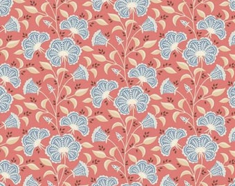 Windy Days -- Stormy in Coral -- 1/2 yard