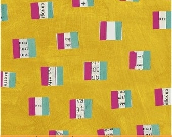 END OF BOLT - Wonder--Mustard French Flags by Carrie Bloomston -- 7/8 yard