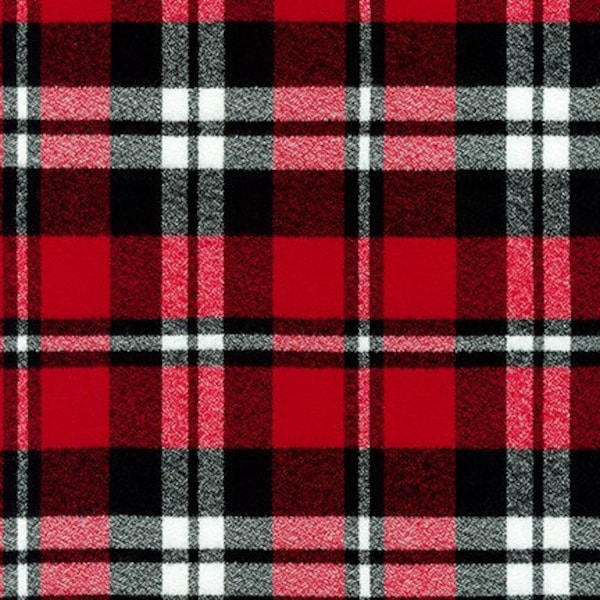 Mammoth Flannel Plaid Red in Robert Kaufman - 1/2 YD