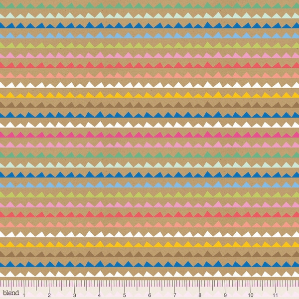 Banner Day in Kraft from Best In Show Collection by Maude Asbury for Blend Fabrics- 1/2 Yard