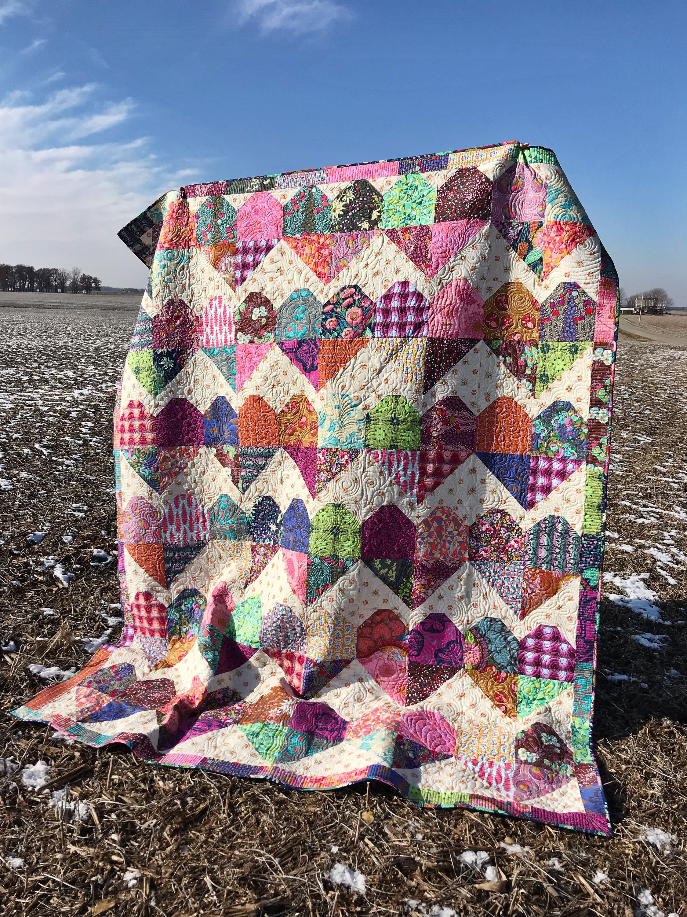 Heartstring Quilt Pattern String of Hearts -- PDF Quilt Pattern - Etsy
