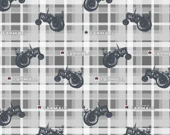 Farmall Gray Plaid -- 1/2 YD