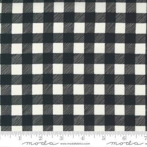 Home Sweet Holidays -- Buffalo Plaid Check in black and white --1/2 yard