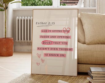 Esther 9:25 Print, Christian Scripture Wall Art, Bible Verse Poster, Faith Quote Print, Modern Christian Art, Digital Download
