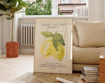 Fruit of the Spirit Print: Watercolor Christian Wall Art (Digital Download)