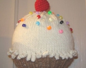 Strickanleitung für Babymützen - Cupcake-Mütze