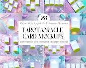 Ethereal Tarot and Oracle Card digital Mockups for Spiritual business (PLR)