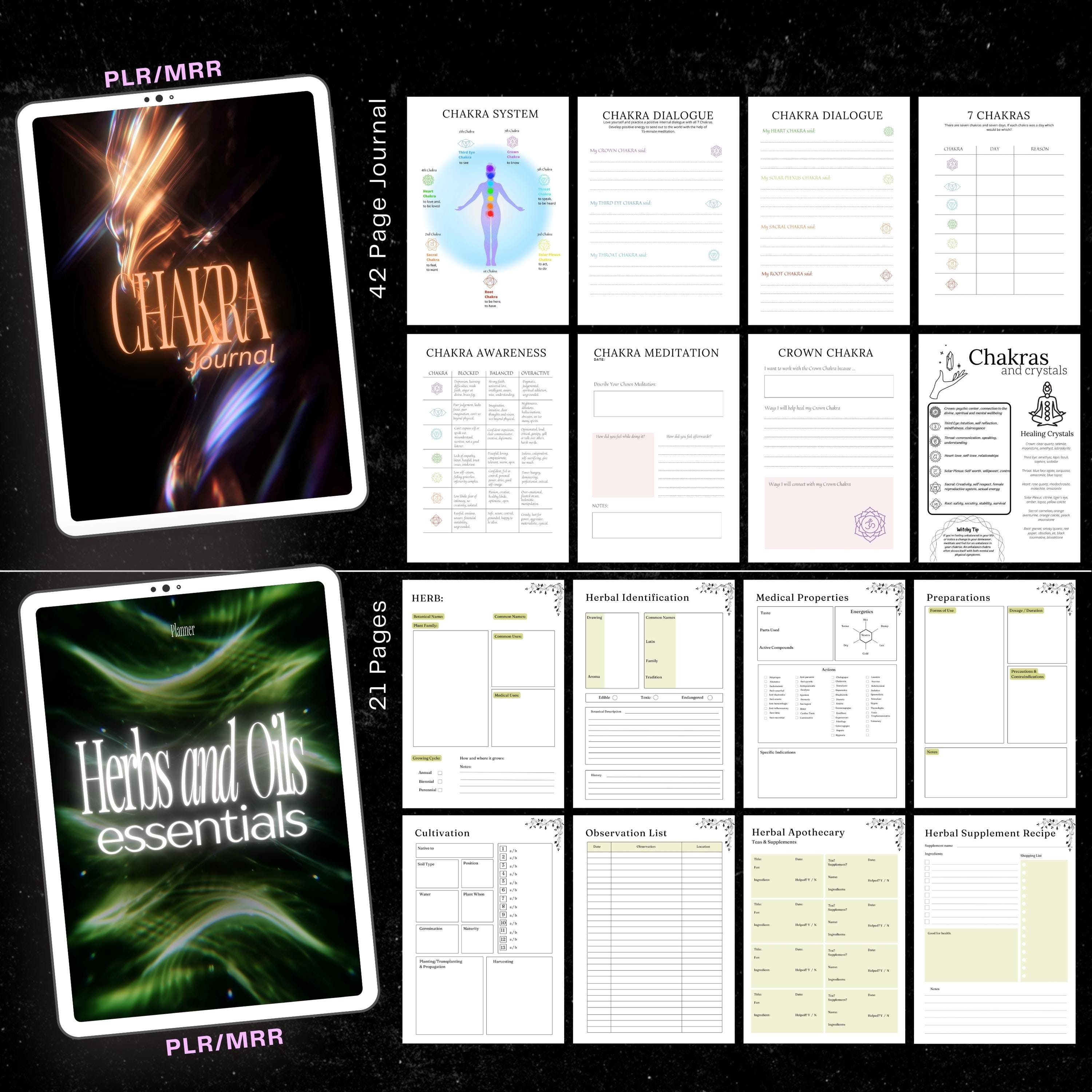Spiritual Bundle of Journal, Workbooks & Planner Canva Templates | PLR ...