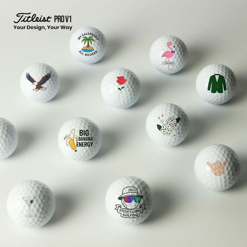 Custom Titleist Pro V1 Golf Balls With Logo, Photo, Text | Personalized ...