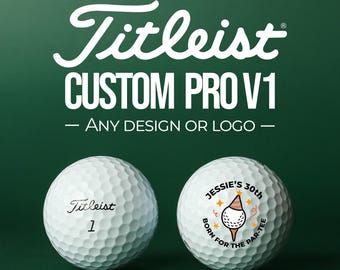 Palline da golf Titleist Pro V1 personalizzate con logo, foto, testo / Regali personalizzati per gli amanti del golf / Matrimonio, compleanno, Natale, torneo