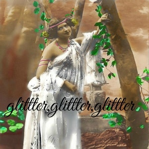 Hermosa Vintage Grecian diosa impresión, vintage arte imprimir, postales vintage, arte alterado