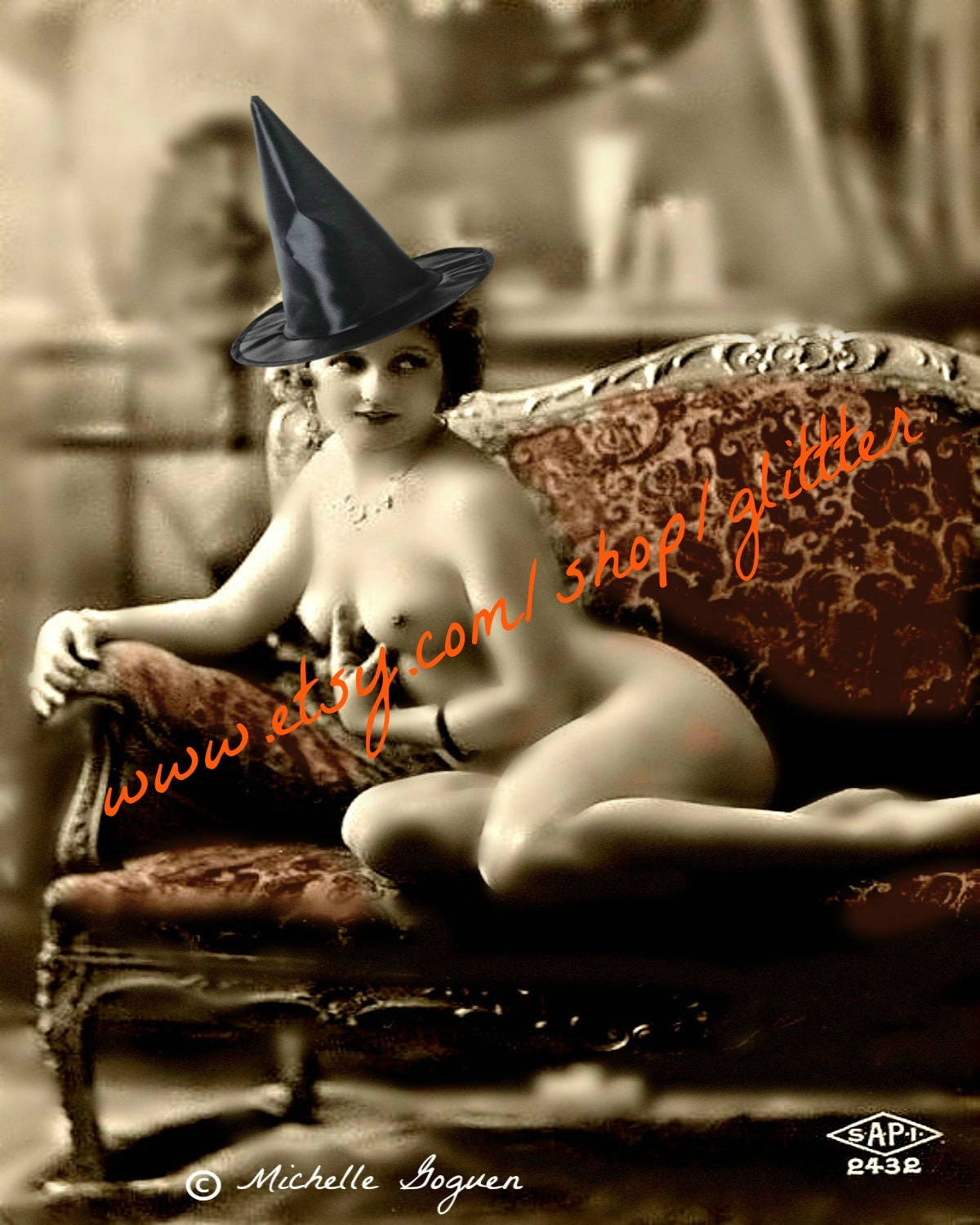 Sexy Naked Witch 8x10 Print - Etsy