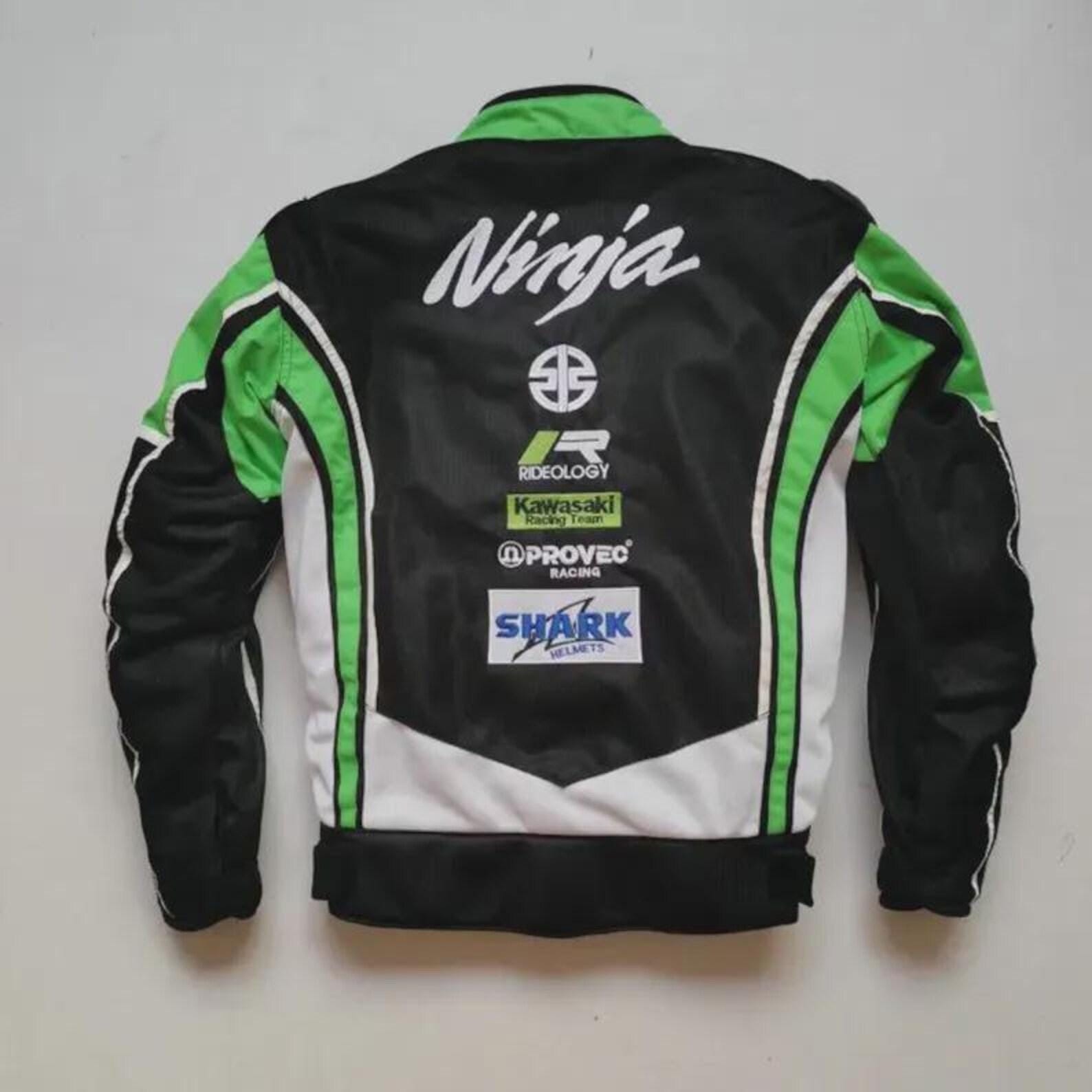 Handmade Kawasaki Ninja Motorcycle Mesh Jacket, Designer Biker